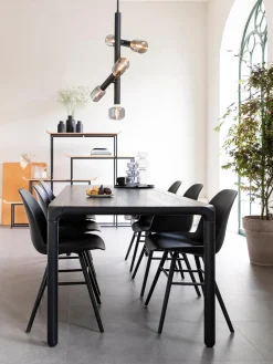 Mesas De Comedor|Mesas De Comedor>Zuiver Mesa de comedor de madera Storm, tamaños diferentes Madera de fresno lacada en negro