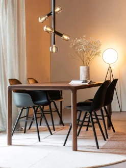 Mesas De Comedor|Mesas De Comedor>Zuiver Mesa de comedor de madera Storm, tamaños diferentes Madera de fresno pintado marrón oscuro