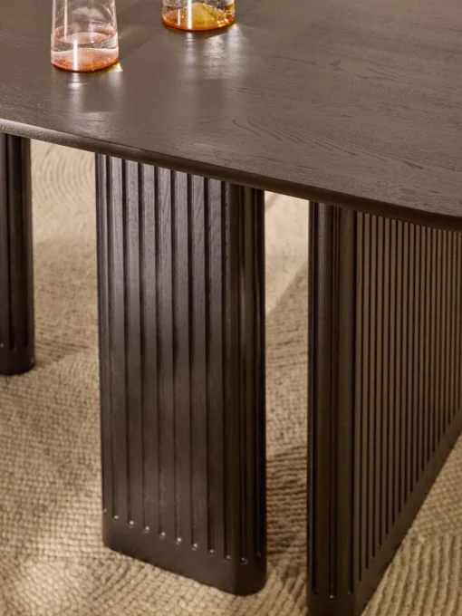 Mesas De Comedor|Mesas De Comedor>Westwing Collection Mesa de comedor de madera de roble Jolka, tamaños diferentes Negro