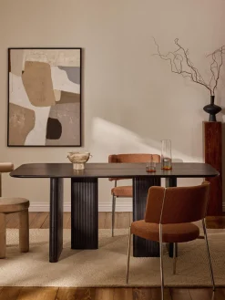 Mesas De Comedor|Mesas De Comedor></noscript>Westwing Collection Mesa de comedor de madera de roble Jolka, tamaños diferentes Negro