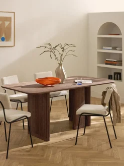 Mesas De Comedor|Mesas De Comedor>Westwing Collection Mesa de comedor de madera de roble Jolka, tamaños diferentes Madera de roble lacada en marrón oscuro