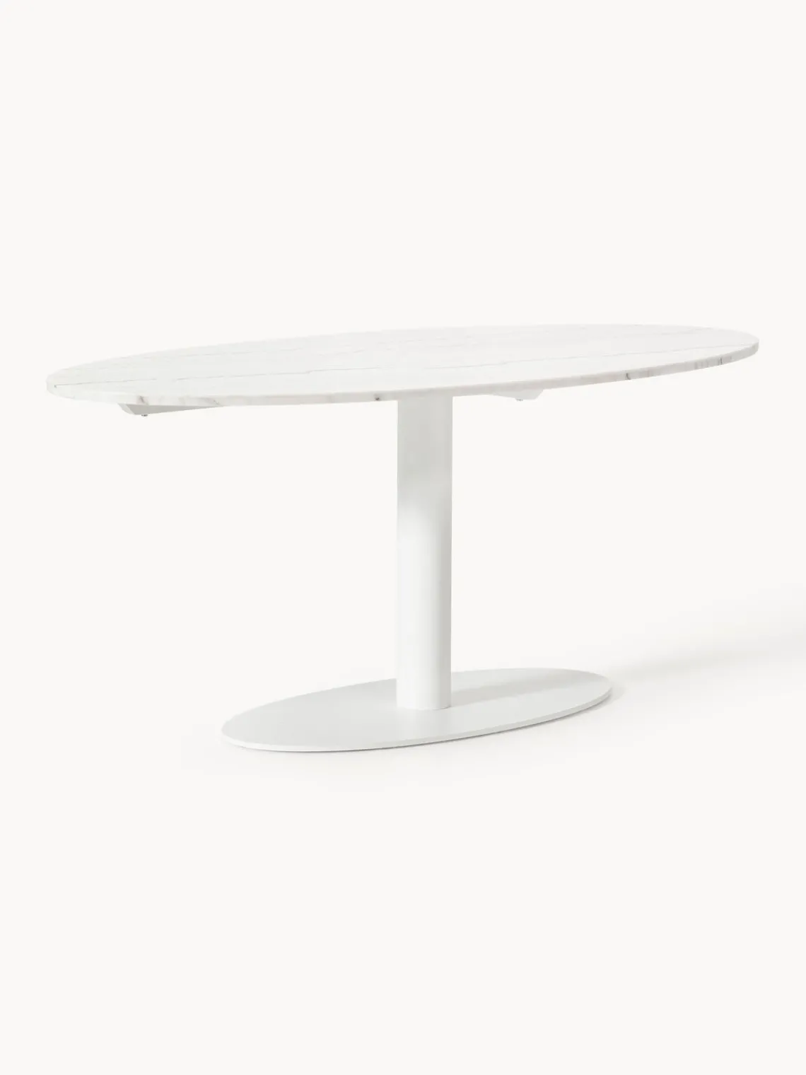 Mesas De Comedor|Mesas De Comedor>Westwing Collection Mesa de comedor de mármol ovalada Miley Mármol blanco