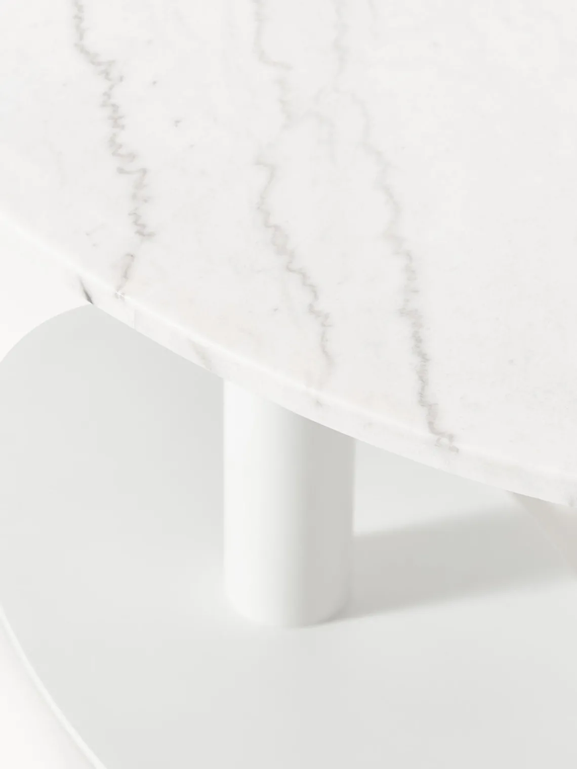 Mesas De Comedor|Mesas De Comedor>Westwing Collection Mesa de comedor de mármol ovalada Miley Mármol blanco