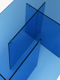 Mesas De Comedor|Mesas De Comedor></noscript>Westwing Collection Mesa de comedor de vidrio Anouk, tamaños diferentes Azul transparente