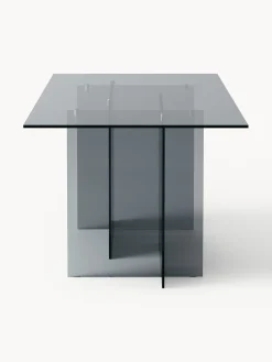 Mesas De Comedor|Mesas De Comedor></noscript>Westwing Collection Mesa de comedor de vidrio Anouk, tamaños diferentes Gris transparente
