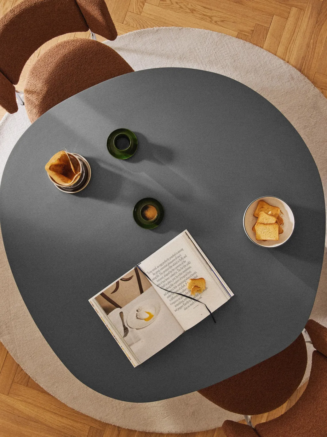 Mesas De Comedor|Mesas De Comedor>Westwing Collection Mesa de comedor en forma orgánica Sahra, tamaños diferentes Gris