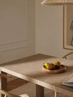 Mesas De Comedor|Mesas De Comedor></noscript>Westwing Collection Mesa de comedor en look mármol Carl Aspecto mármol beige