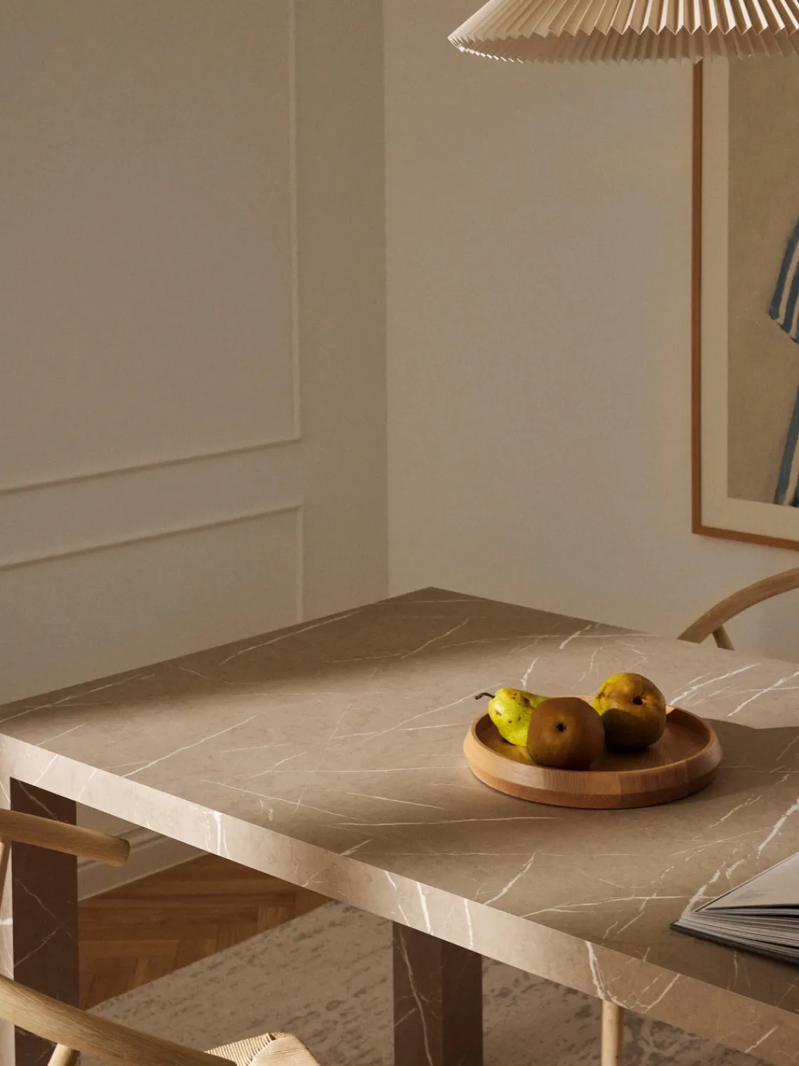 Mesas De Comedor|Mesas De Comedor>Westwing Collection Mesa de comedor en look mármol Carl Aspecto mármol beige
