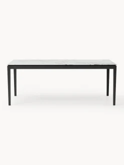 Mesas De Comedor|Mesas De Comedor></noscript>Westwing Collection Mesa de comedor en look mármol Jackson, tamaños diferentes Madera de haya pintada en blanco, roble negro esmaltado