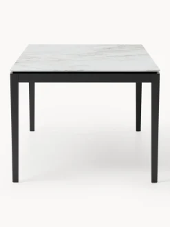 Mesas De Comedor|Mesas De Comedor></noscript>Westwing Collection Mesa de comedor en look mármol Jackson, tamaños diferentes Madera de haya pintada en blanco, roble negro esmaltado