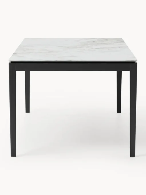 Mesas De Comedor|Mesas De Comedor>Westwing Collection Mesa de comedor en look mármol Jackson, tamaños diferentes Madera de haya pintada en blanco, roble negro esmaltado