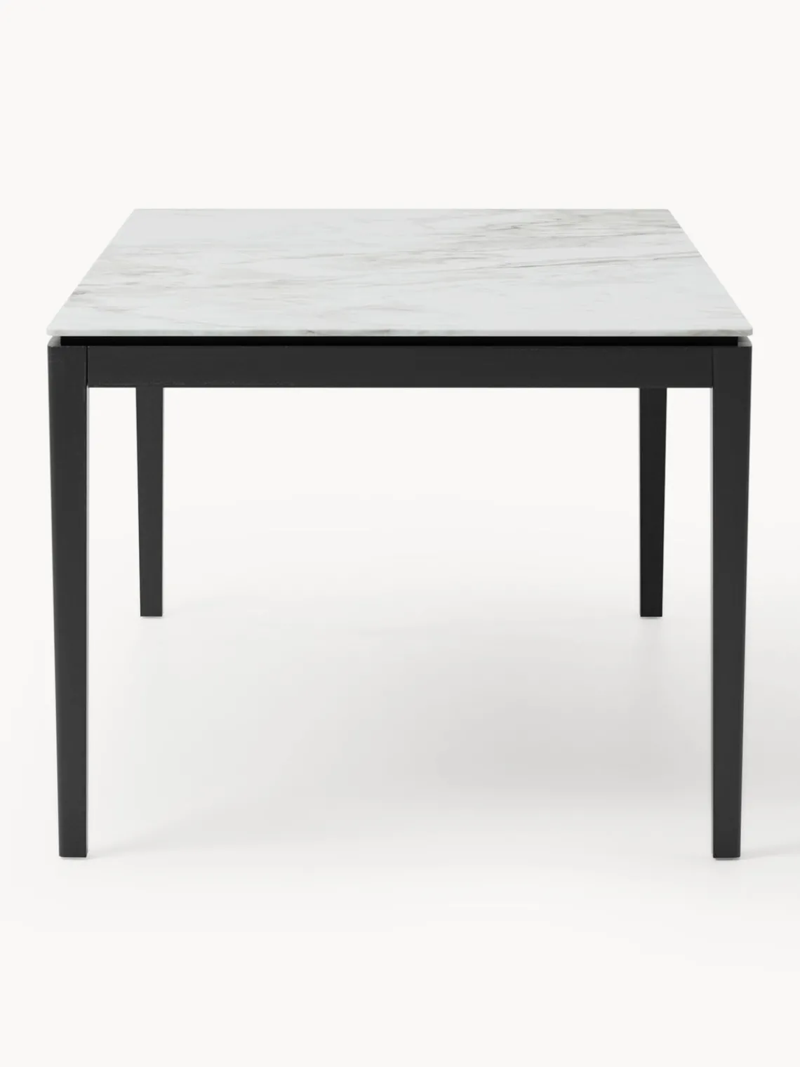 Mesas De Comedor|Mesas De Comedor>Westwing Collection Mesa de comedor en look mármol Jackson, tamaños diferentes Madera de haya pintada en blanco, roble negro esmaltado