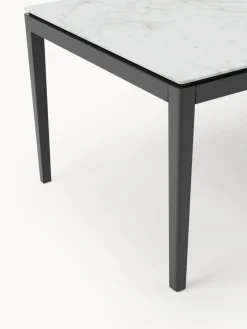 Mesas De Comedor|Mesas De Comedor></noscript>Westwing Collection Mesa de comedor en look mármol Jackson, tamaños diferentes Madera de haya pintada en blanco, roble negro esmaltado