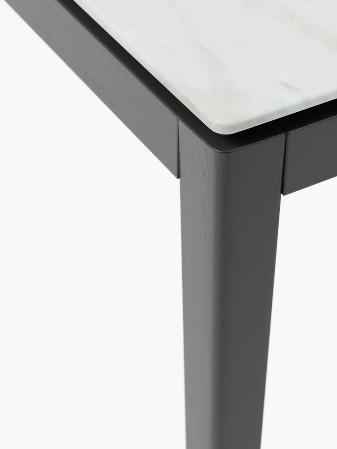 Mesas De Comedor|Mesas De Comedor>Westwing Collection Mesa de comedor en look mármol Jackson, tamaños diferentes Madera de haya pintada en blanco, roble negro esmaltado