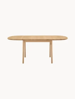 New Mesa de comedor extensible ovalada de madera de roble CH002, 90 - 188 x 90 cm Mesas De Comedor|Mesas De Comedor