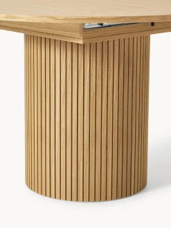 Mesas De Comedor|Mesas De Comedor></noscript>Westwing Collection Mesa de comedor extensible acanalada Filo, 120 - 160 x 75 cm Madera de roble lacada