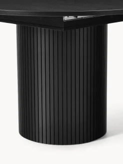 Mesas De Comedor|Mesas De Comedor></noscript>Westwing Collection Mesa de comedor extensible acanalada Filo, 120 - 160 x 75 cm Madera de roble lacada en negro