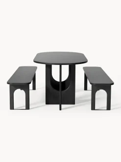 Mesas De Comedor|Mesas De Comedor></noscript>Westwing Collection Mesa de comedor ovalada Apollo, tamaños diferentes Madera de roble lacada en negro