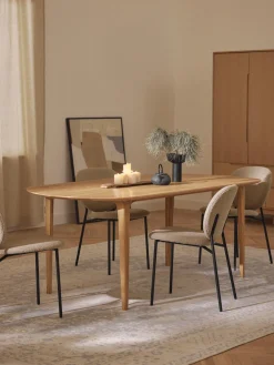 Mesa de comedor ovalada de madera de roble maciza Archie, 200 x 100 cm Mesas De Comedor|Mesas De Comedor