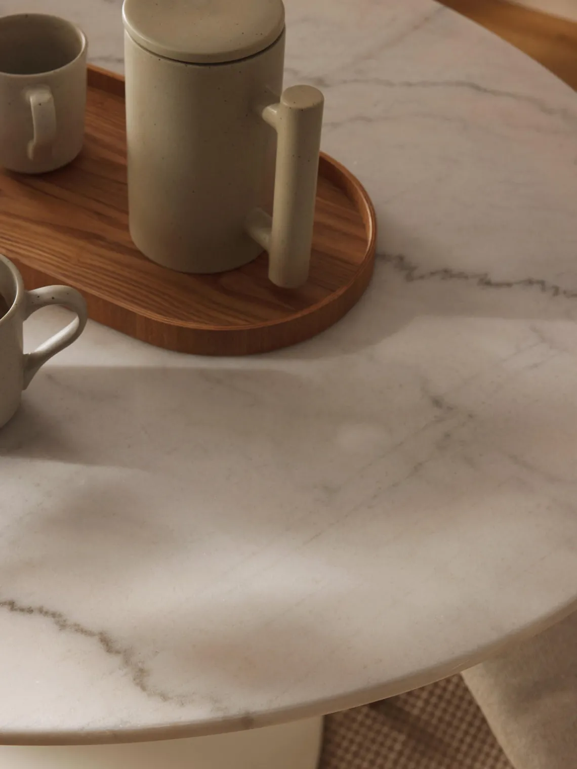 Mesas De Comedor|Mesas De Comedor>Westwing Collection Mesa de comedor ovalada de mármol Miley, tamaños diferentes Mármol blanco