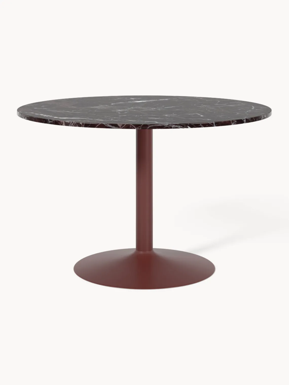 Mesas De Comedor|Mesas De Comedor>Westwing Collection Mesa de comedor ovalada de mármol Miley, tamaños diferentes Rojo vino veteado