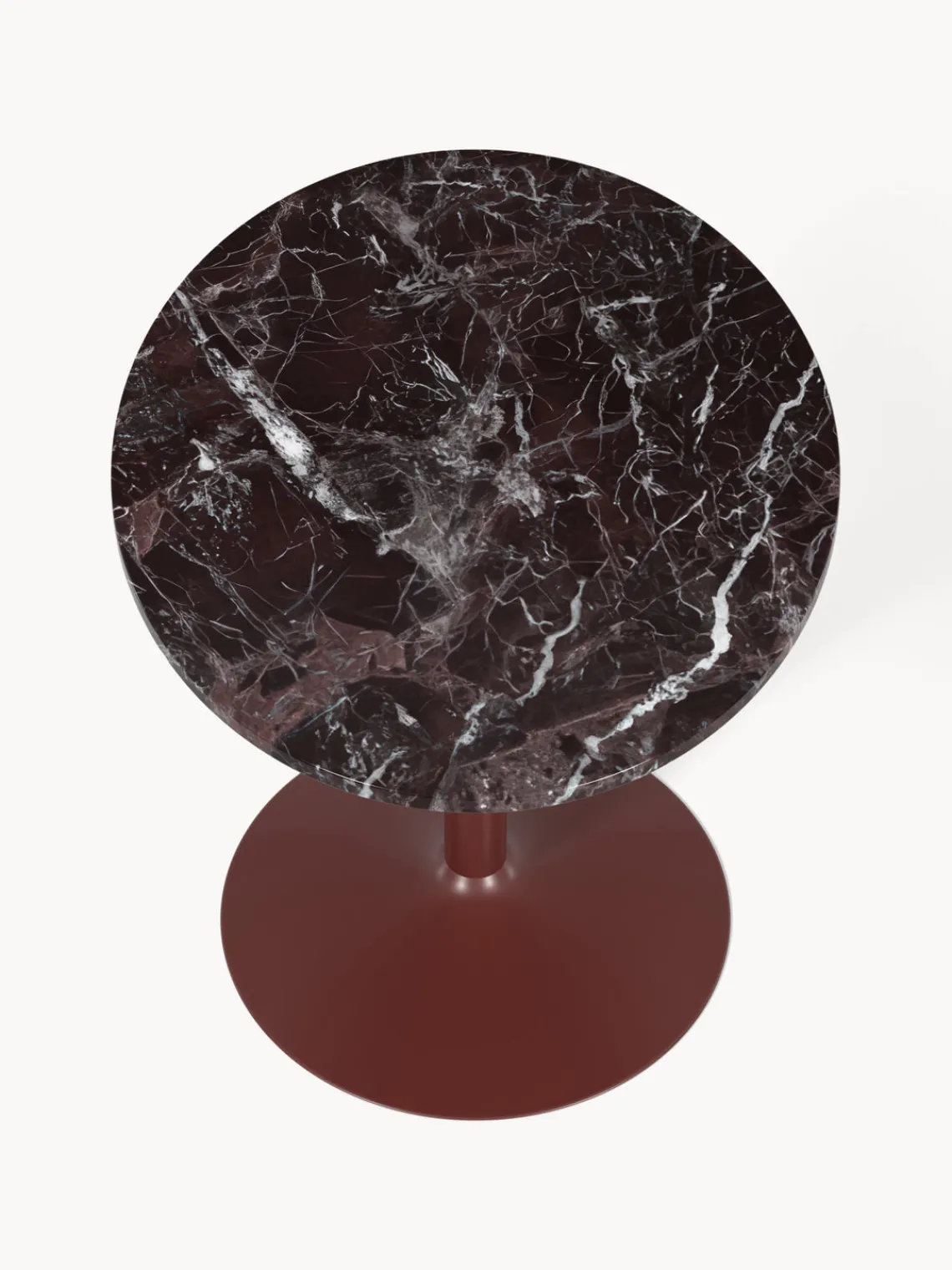 Mesas De Comedor|Mesas De Comedor>Westwing Collection Mesa de comedor ovalada de mármol Miley, tamaños diferentes Rojo vino veteado