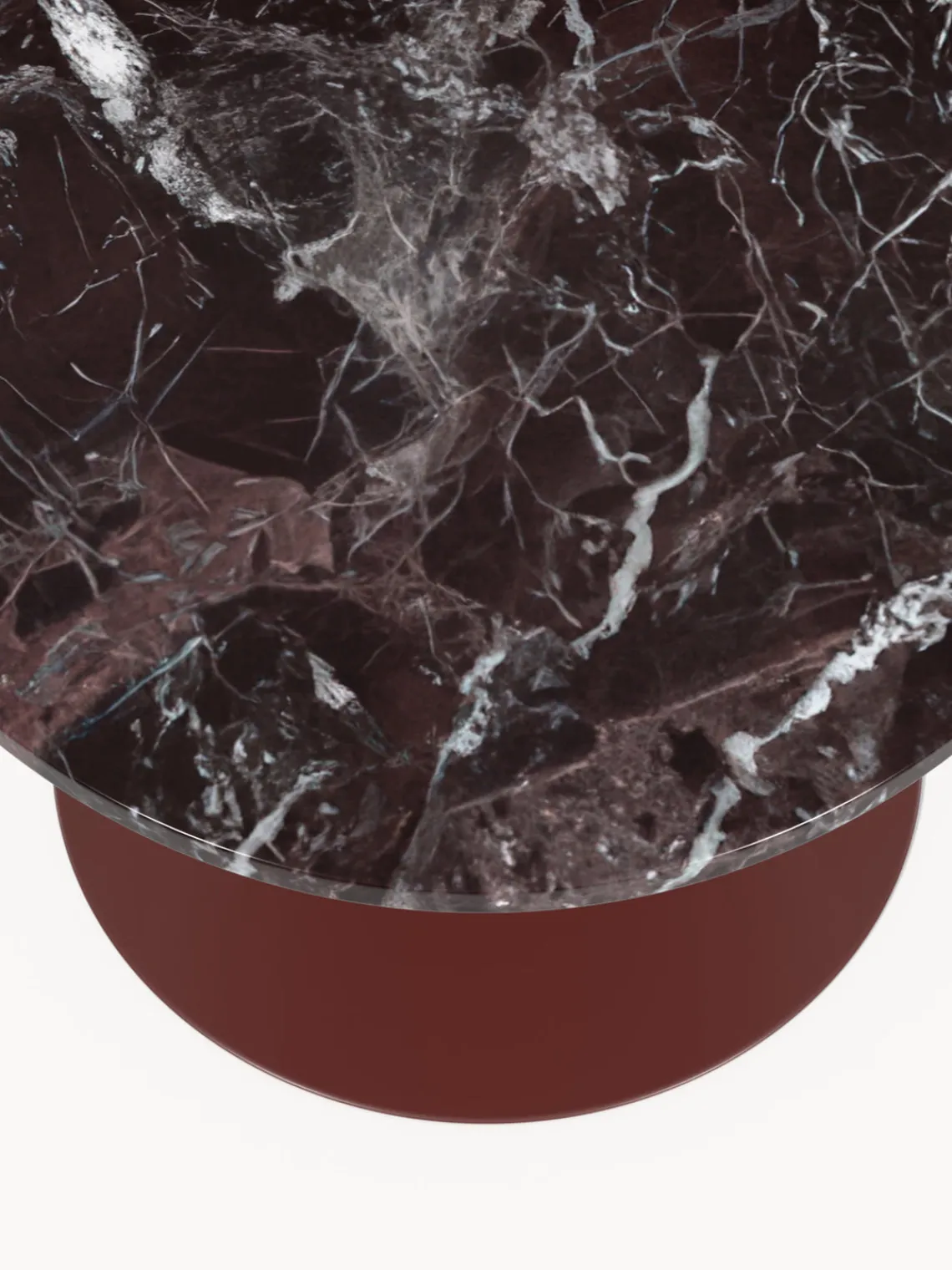 Mesas De Comedor|Mesas De Comedor>Westwing Collection Mesa de comedor ovalada de mármol Miley, tamaños diferentes Rojo vino veteado