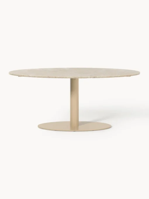 Mesas De Comedor|Mesas De Comedor>Westwing Collection Mesa de comedor ovalada de mármol Miley, tamaños diferentes Mármol beige
