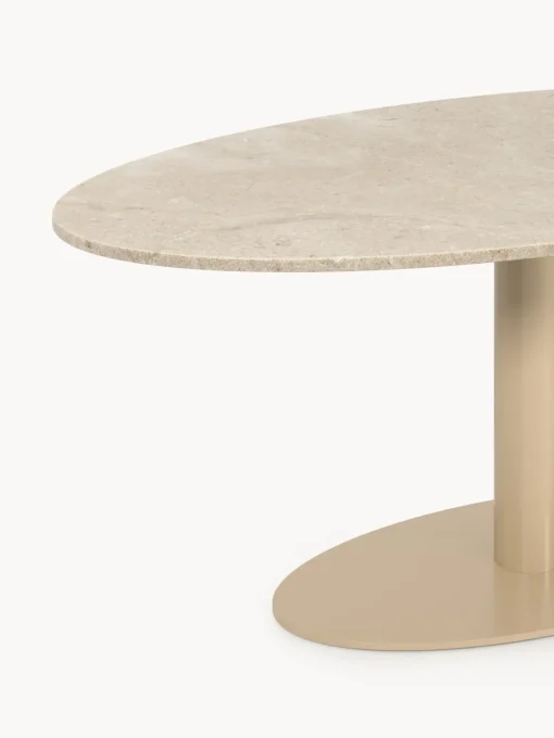Mesas De Comedor|Mesas De Comedor>Westwing Collection Mesa de comedor ovalada de mármol Miley, tamaños diferentes Mármol beige