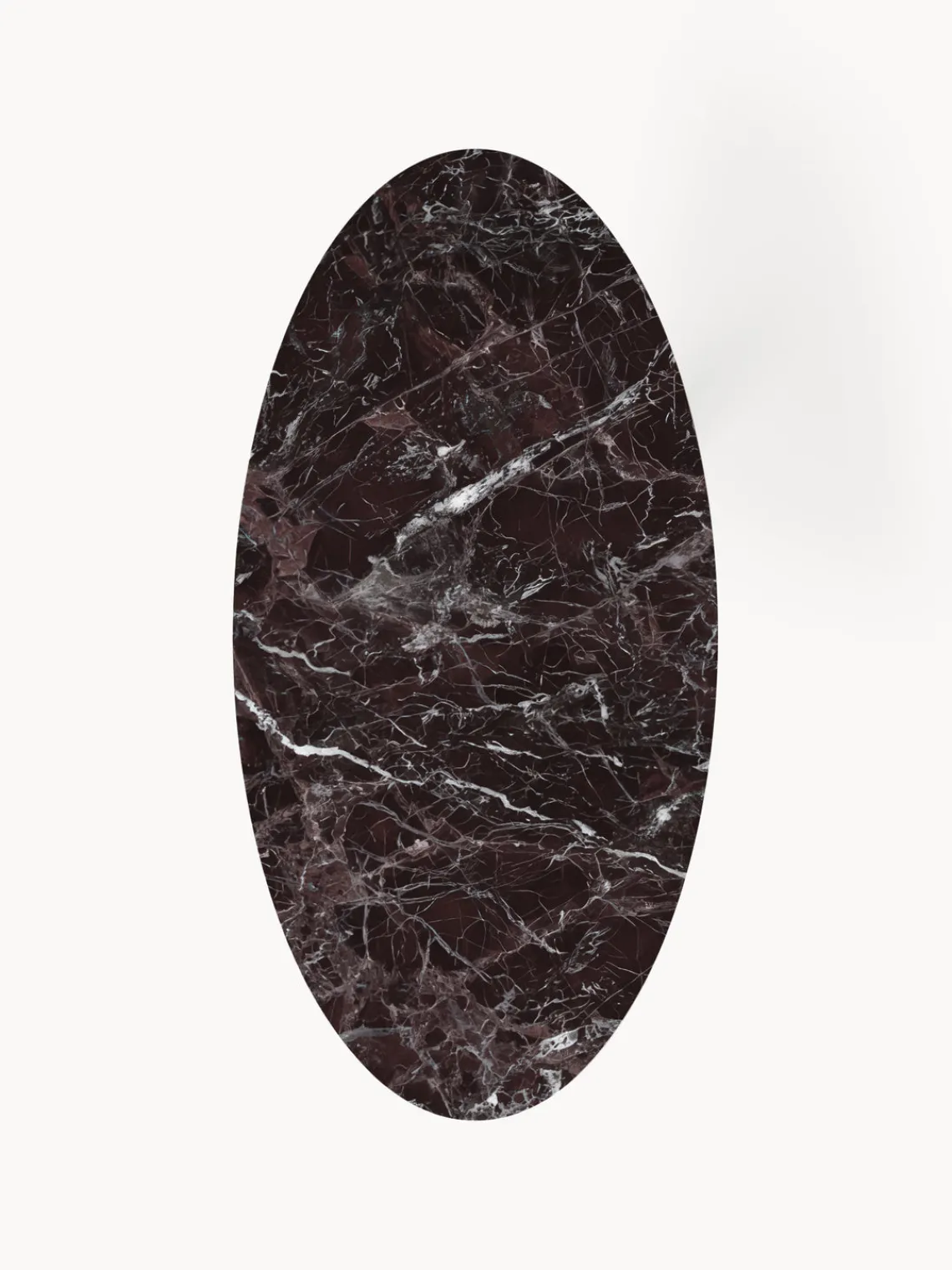 Mesas De Comedor|Mesas De Comedor>Westwing Collection Mesa de comedor ovalada de mármol Miley, tamaños diferentes Rojo vino veteado