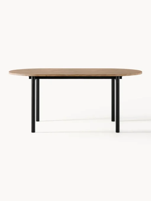 Mesas De Comedor|Mesas De Comedor>Westwing Collection Mesa de comedor ovalada Mavi, tamaños diferentes Madera de roble, negro
