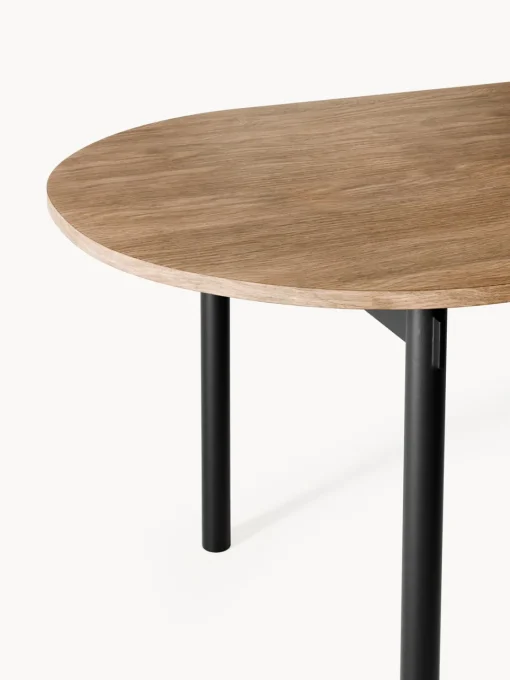 Mesas De Comedor|Mesas De Comedor>Westwing Collection Mesa de comedor ovalada Mavi, tamaños diferentes Madera de roble, negro