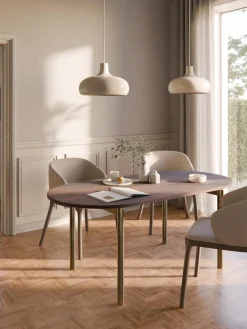 Mesas De Comedor|Mesas De Comedor>Westwing Collection Mesa de comedor ovalada Mavi, tamaños diferentes Madera de acacia, dorado
