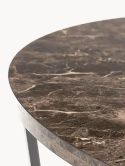 Mesa de comedor redonda Amble con tablero en look mármol, Ø 110 cm Mesas De Comedor|Mesas De Comedor