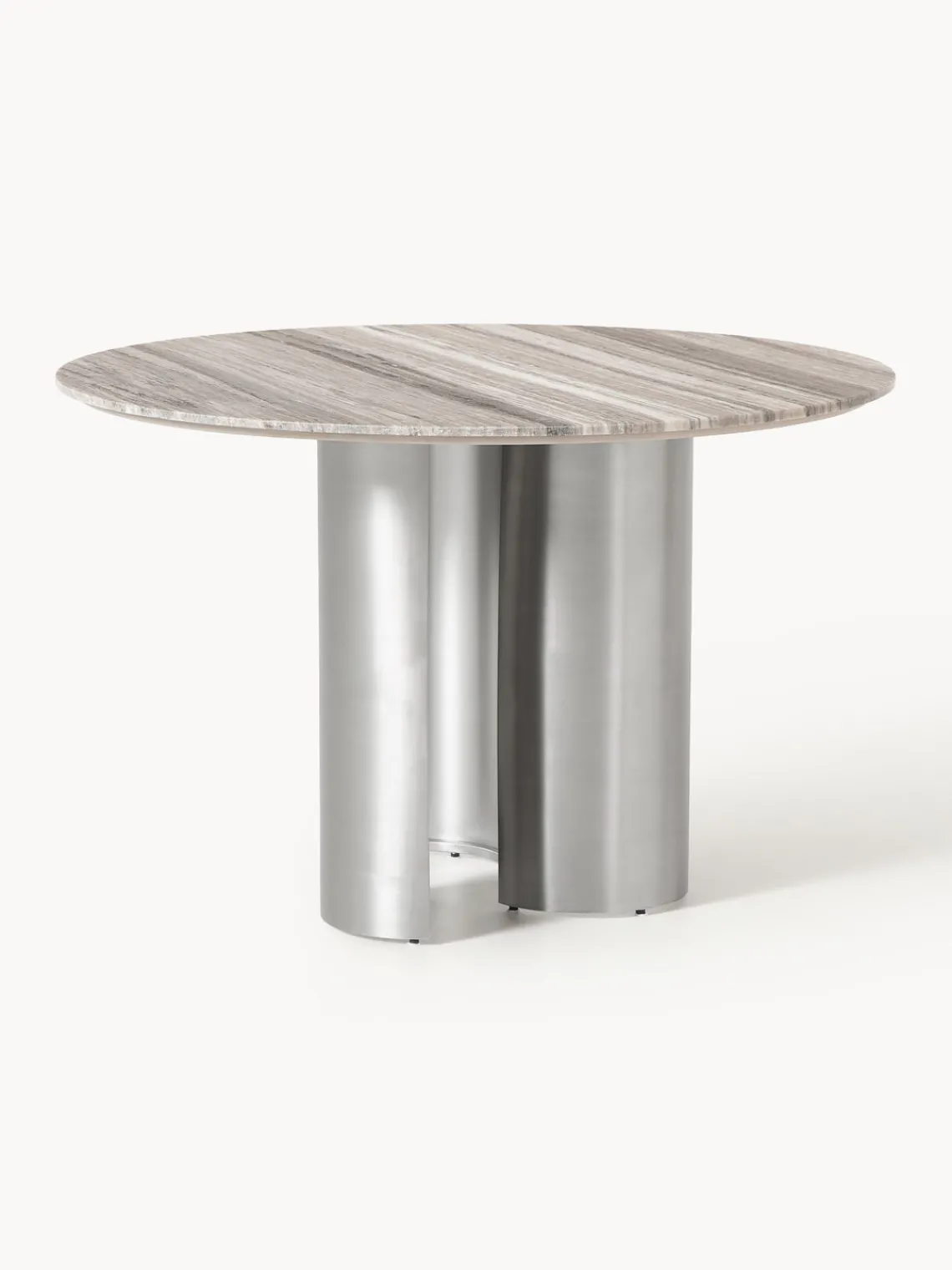 Mesas De Comedor|Mesas De Comedor>Westwing Collection Mesa de comedor redonda con tablero de mármol Noam Mármol beige claro