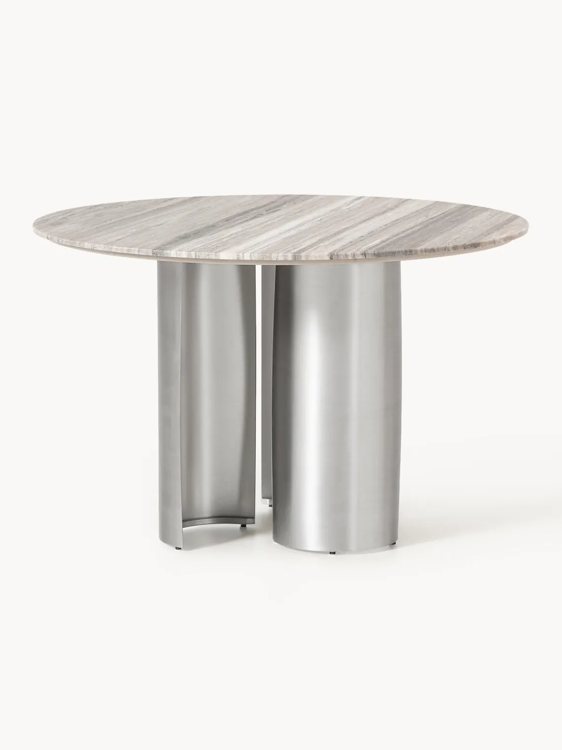 Mesas De Comedor|Mesas De Comedor>Westwing Collection Mesa de comedor redonda con tablero de mármol Noam Mármol beige claro