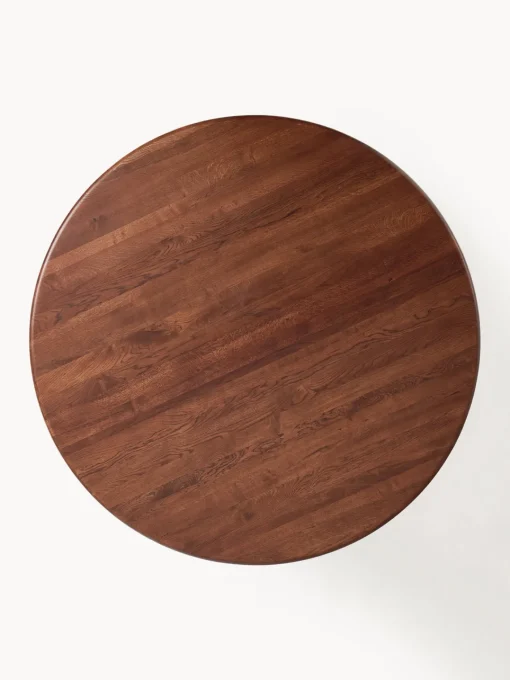 Mesas De Comedor|Mesas De Comedor>Westwing Collection Mesa de comedor redonda con estructura estriada Nelly, tamaños diferentes Madera de roble oscura