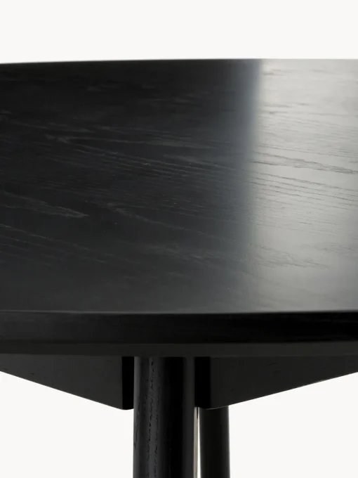 Mesas De Comedor|Mesas De Comedor>Rowico Home Mesa de comedor redonda de madera de caucho Yumi, Ø 115 cm Madera de caucho lacada en negro