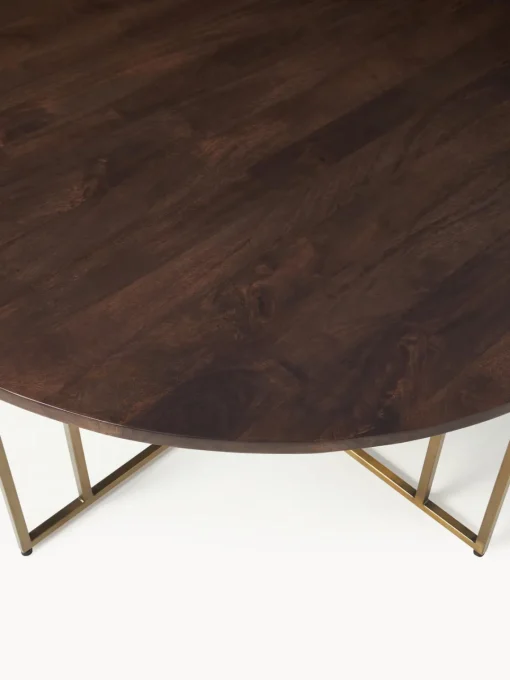 Mesas De Comedor|Mesas De Comedor>Westwing Collection Mesa de comedor redonda de madera de mango Luca, tamaños diferentes Madera de mango, dorado