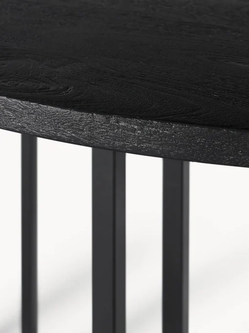 Mesas De Comedor|Mesas De Comedor>Westwing Collection Mesa de comedor redonda de madera de mango Luca, tamaños diferentes Madera de mango, negro pintado