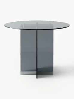 Mesas De Comedor|Mesas De Comedor></noscript>Westwing Collection Mesa de comedor redonda de vidrio Anouk, tamaños diferentes Gris transparente