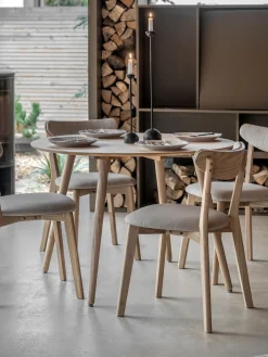 Mesas De Comedor|Mesas De Comedor> Mesa de comedor redonda de Hatfield, Ø 110 cm Madera de roble