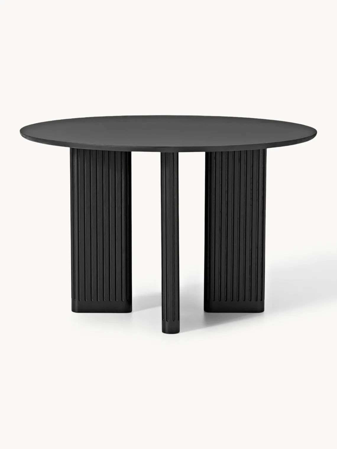 Mesas De Comedor|Mesas De Comedor>Westwing Collection Mesa de comedor redonda de madera de roble Jolka, tamaños diferentes Negro