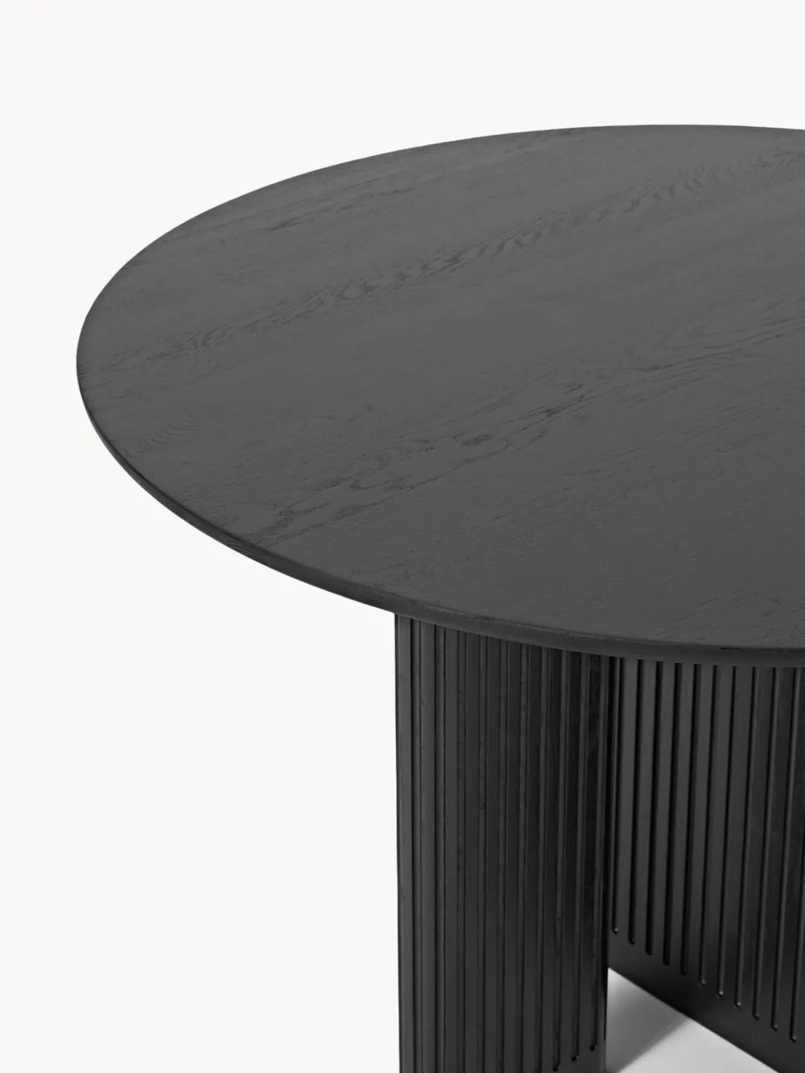 Mesas De Comedor|Mesas De Comedor>Westwing Collection Mesa de comedor redonda de madera de roble Jolka, tamaños diferentes Negro