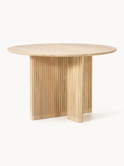 Mesas De Comedor|Mesas De Comedor>Westwing Collection Mesa de comedor redonda de madera de roble Jolka, tamaños diferentes Madera de roble lacada