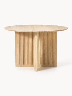 Mesas De Comedor|Mesas De Comedor></noscript>Westwing Collection Mesa de comedor redonda de madera de roble Jolka, tamaños diferentes Madera de roble lacada