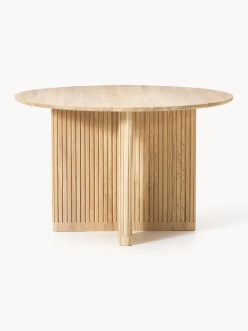 Mesas De Comedor|Mesas De Comedor>Westwing Collection Mesa de comedor redonda de madera de roble Jolka, tamaños diferentes Madera de roble lacada