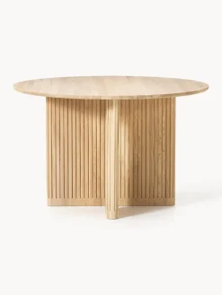 Mesas De Comedor|Mesas De Comedor></noscript>Westwing Collection Mesa de comedor redonda de madera de roble Jolka, tamaños diferentes Madera de roble lacada