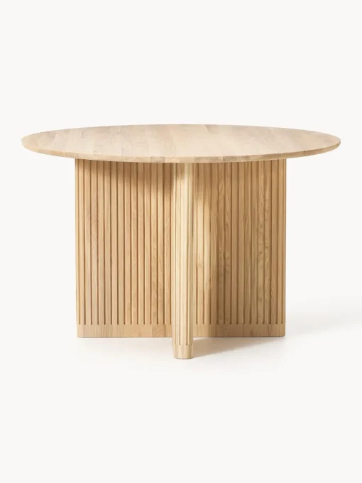 Mesas De Comedor|Mesas De Comedor>Westwing Collection Mesa de comedor redonda de madera de roble Jolka, tamaños diferentes Madera de roble lacada