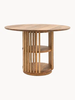 Clearance Mesa de comedor redonda de madera de mango Voss, Ø 110 cm Mesas De Comedor|Mesas De Comedor